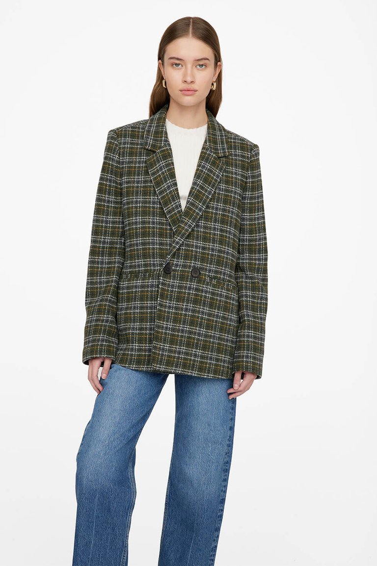 Madeleine Blazer - Green Plaid - Green Plaid