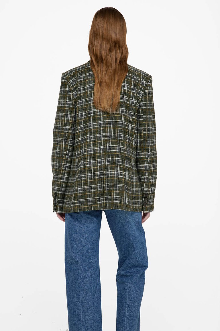 Madeleine Blazer - Green Plaid