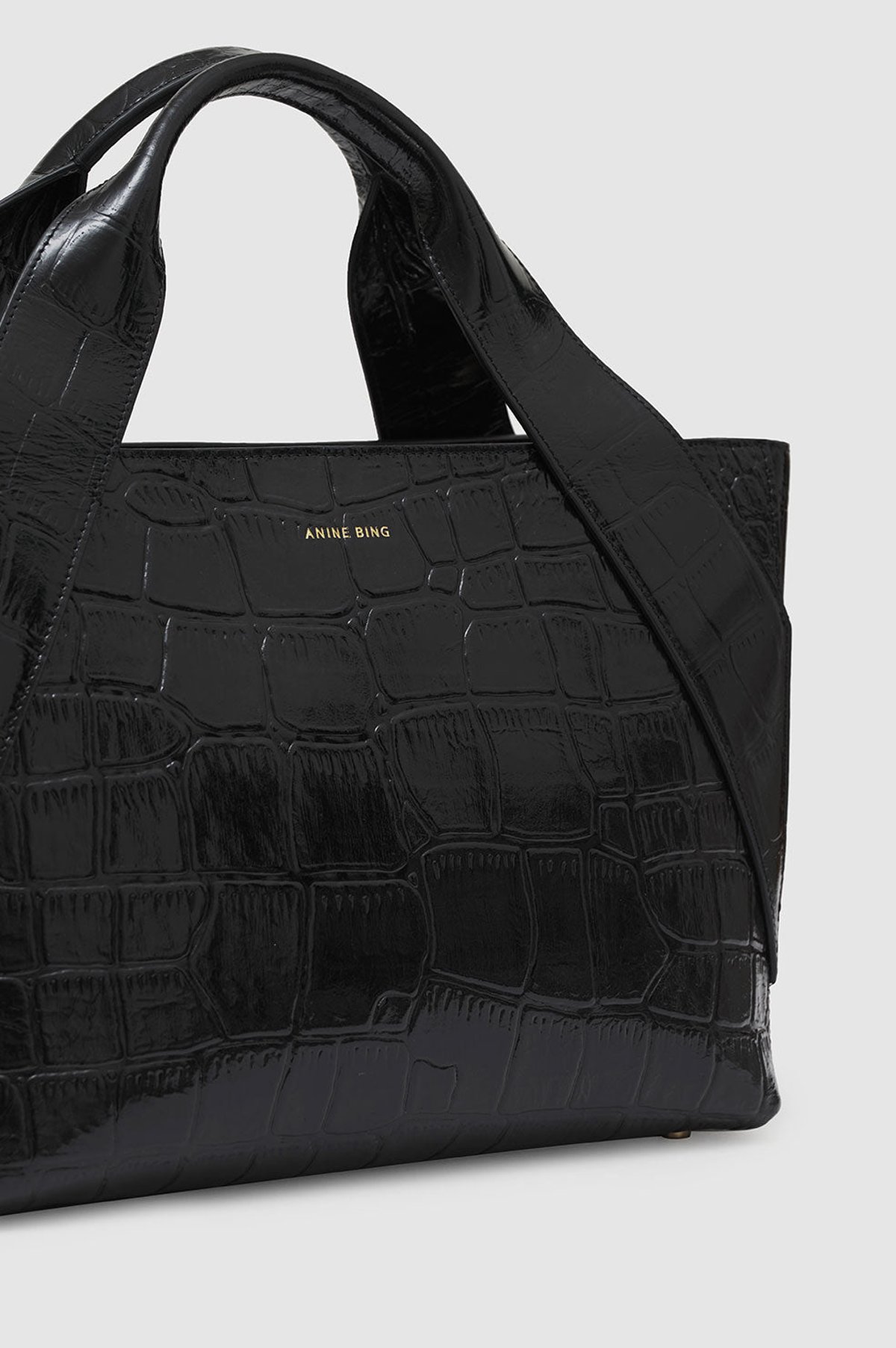 Maya Tote - Black Oversized Embossed