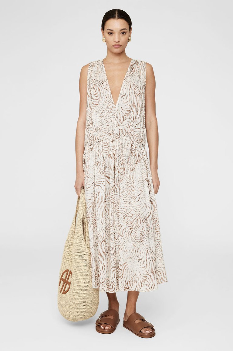 Mia Dress - Sand Seashell Print - Sand Seashell Print