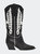 Mid Calf Tania Boots - Black And White - Black And White