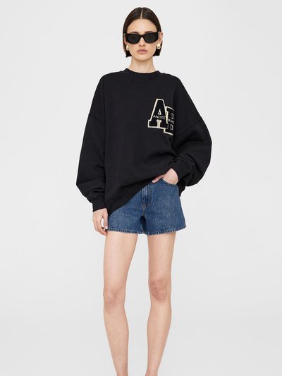 ANINE BING Miles Oversized Sweatshirt Letterman - Black product