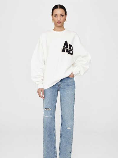 ANINE BING Miles Oversized Sweatshirt Letterman - Off White product
