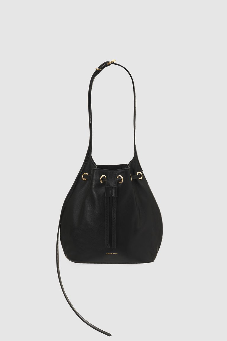 Mini Alana Bucket Bag - Black - Black
