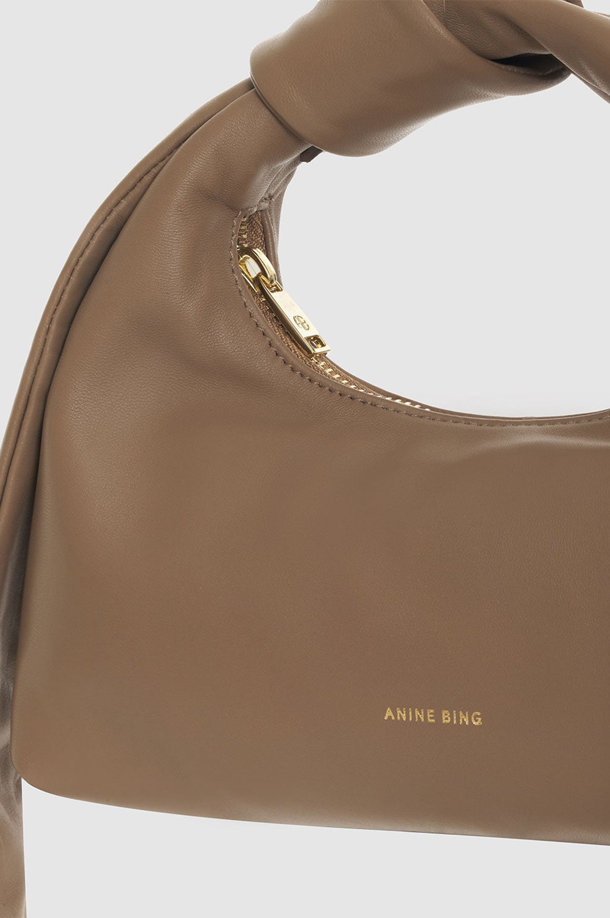 Anine Bing Grace Suede Bag - Taupe