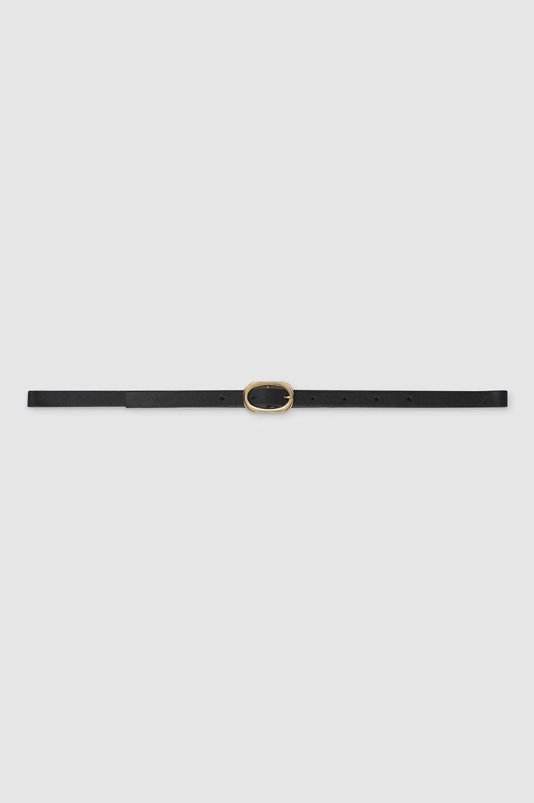 Mini Signature Link Belt - Black - Black