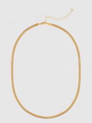 Ribbon Coil Necklace - Gold - Gold