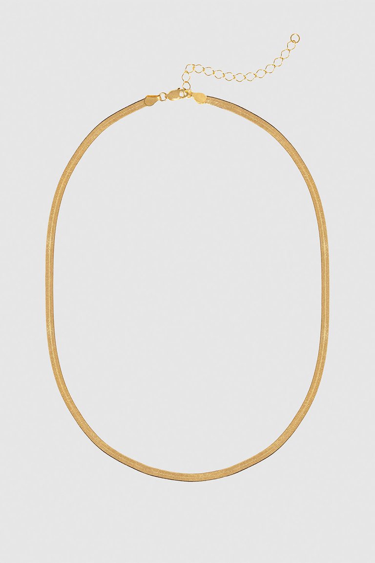 Ribbon Coil Necklace - Gold - Gold