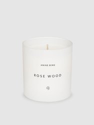 Rose Wood Candle - White