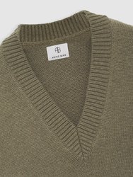Rosie V Neck Sweater - Olive