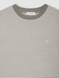 Rylan Tee - Olive And Ivory Stripe