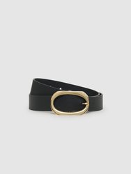 Signature Link Belt - Black With Gold