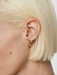 Small Bold Link Hoops - Gold