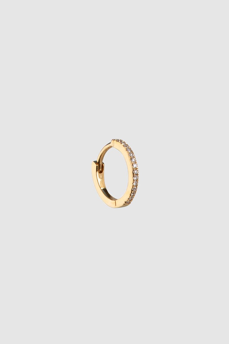 Small Diamond Hoop - Gold - Gold