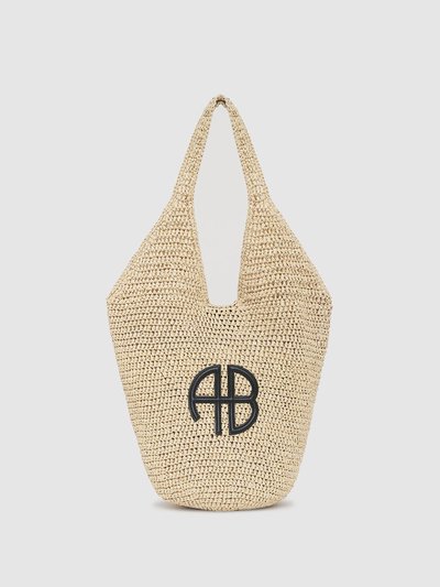 ANINE BING Small Leah Hobo Bag - Natural With Black product