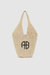 Small Leah Hobo Bag - Natural With Black -  Natural With Black 