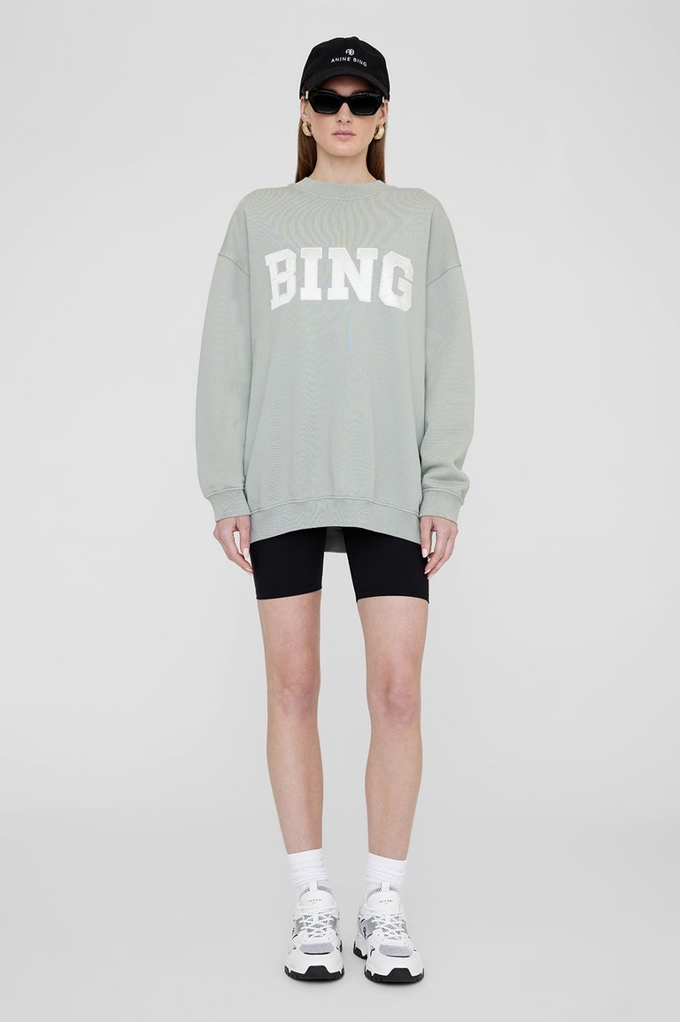 Tyler Sweatshirt Satin Bing - Sage Green - Sage Green