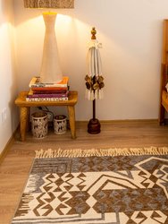 Folk Rug - Brown / Grey