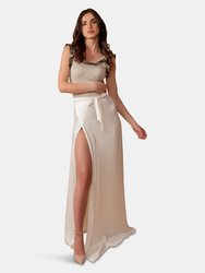 Alice Draped Skirt with Side Slit