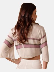 Avinna Bow-Tie Crop Knit Top