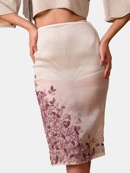 Fiorello See-Through Embroidered Skirt