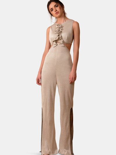 ANJUM KHAN Florencia Flared-Leg Knit Jumpsuit product