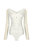 Grecia White Crossover Knit Top - White