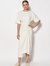 Ivy Ruched Drape Dress - Ivory