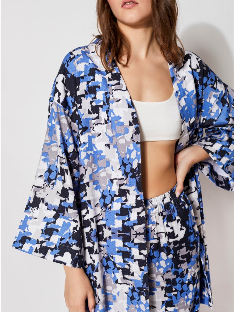 Oasis Printed Kimono Robe