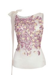 Savanha Embroidered Sheer Top - Ivory