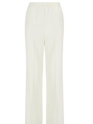 Valentina Bow-Tie Wide Leg Pants - Ivory