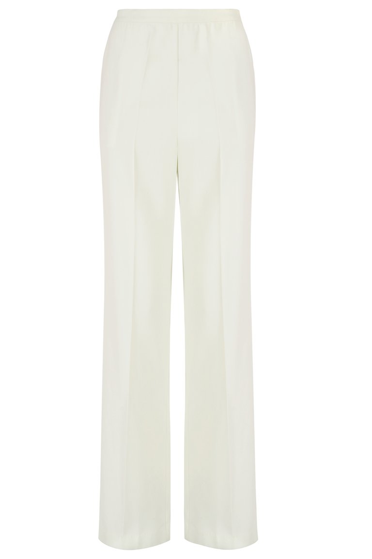 Valentina Bow-Tie Wide Leg Pants - Ivory