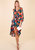 Abstract Print Overlap Asymmetrical Dress