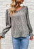 Animal Print Puff Sleeve Blouse