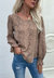 Animal Print Puff Sleeve Blouse