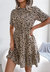 Animal Print Ruffle Hem Dress