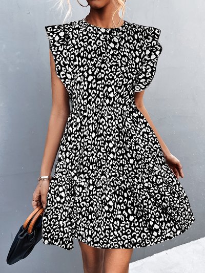 Anna-Kaci Animal Print Ruffle Sleeve Dress product