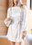 Anna-Kaci Women's Sparkly Sequins Party Dress Long Sleeve Crew Neck Elegant Loose Fashion Dresses - Silver