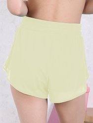 Asymmetrical Hem Sports Shorts