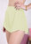 Asymmetrical Hem Sports Shorts - Green