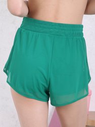 Asymmetrical Hem Sports Shorts