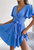 Asymmetrical Tiered Hem Wrap Dress