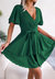 Asymmetrical Tiered Hem Wrap Dress