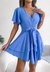 Asymmetrical Tiered Hem Wrap Dress