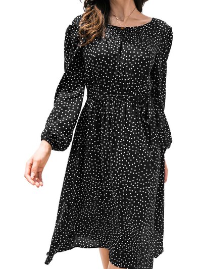 Anna-Kaci Backless Polka Dot Dress For Women product