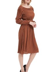 Backless Polka Dot Dress For Women