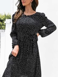 Backless Polka Dot Dress For Women