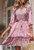 Boho Tie Waist Summer Dress - Pink