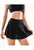 Breathable Ruffled Active Skirt - Black