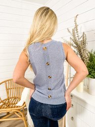 Button Back Knitted Tank